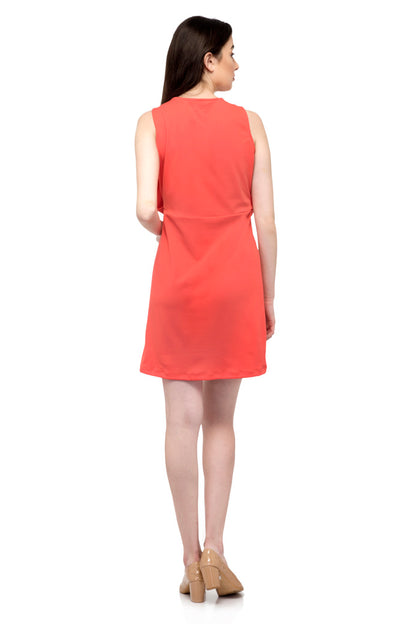 V neck Cowl Skater dress