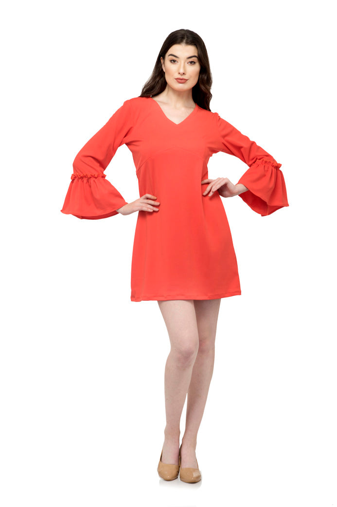 Full bell sleeve dress