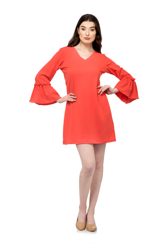 Full bell sleeve dress