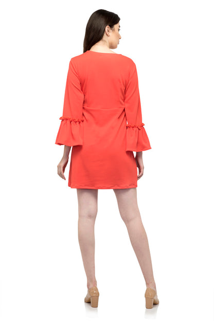 Full bell sleeve dress