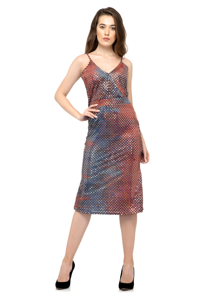 V neck One-piece dress