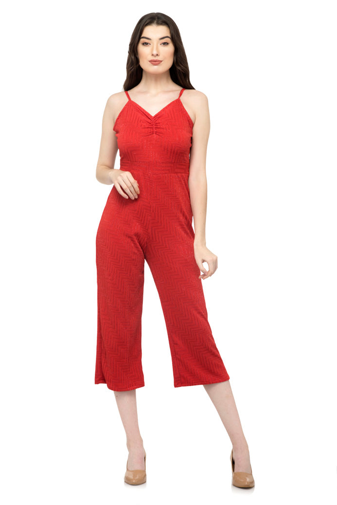 Red Shimmer jumpsuit