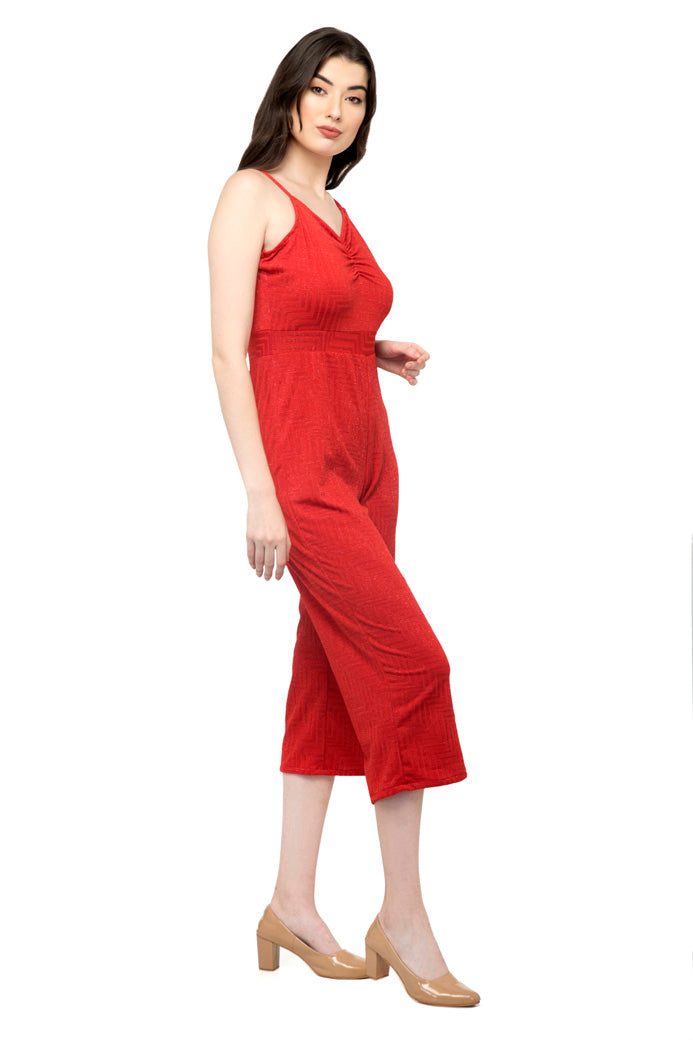 Red Shimmer jumpsuit