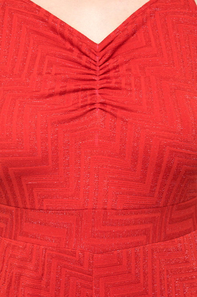Red Shimmer jumpsuit