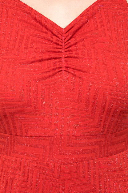 Red Shimmer jumpsuit