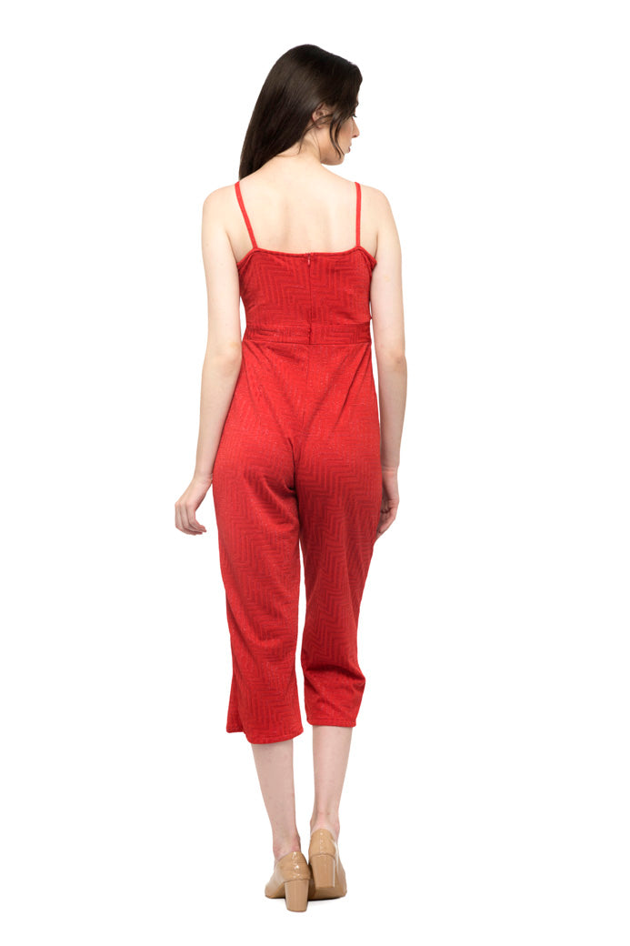 Red Shimmer jumpsuit