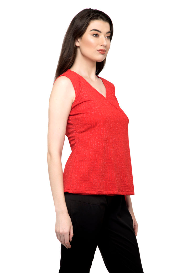 Side Knot V-Neck  Top