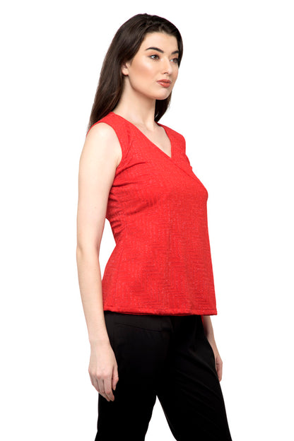 Side Knot V-Neck  Top