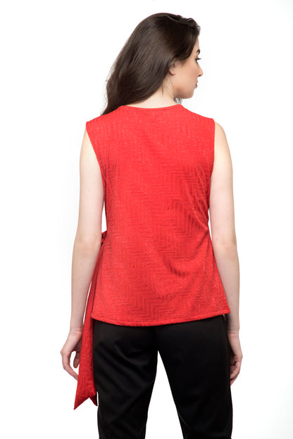 Side Knot V-Neck  Top