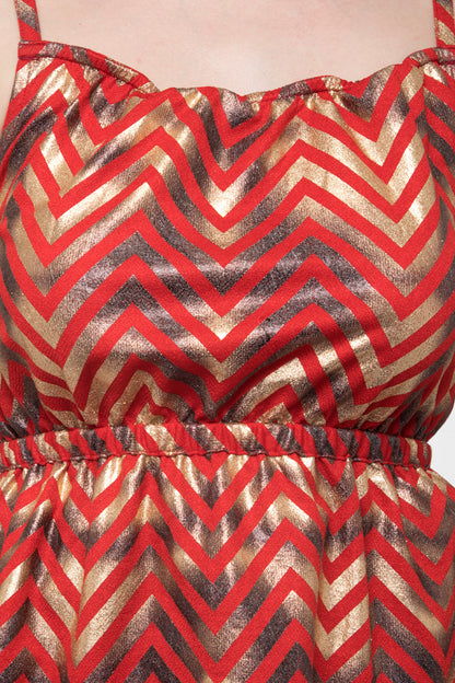 Foil Print Top
