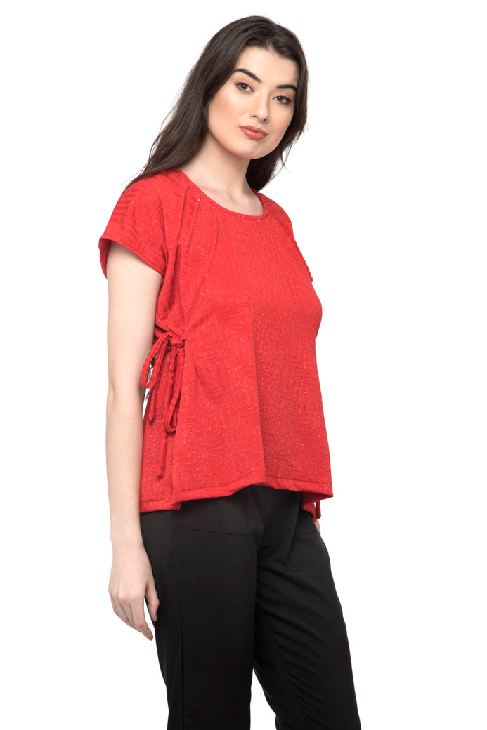 Two side knot red top