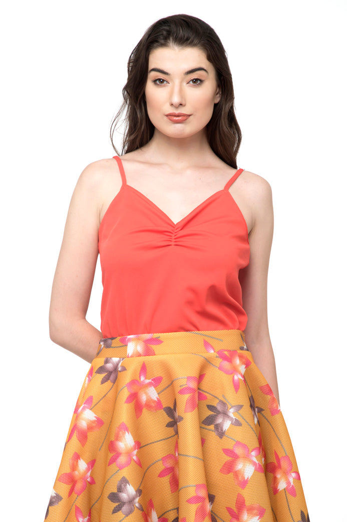 Top for high Waist Pleated Elegant Skirt