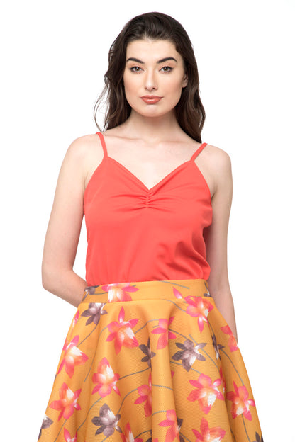 Top for high Waist Pleated Elegant Skirt