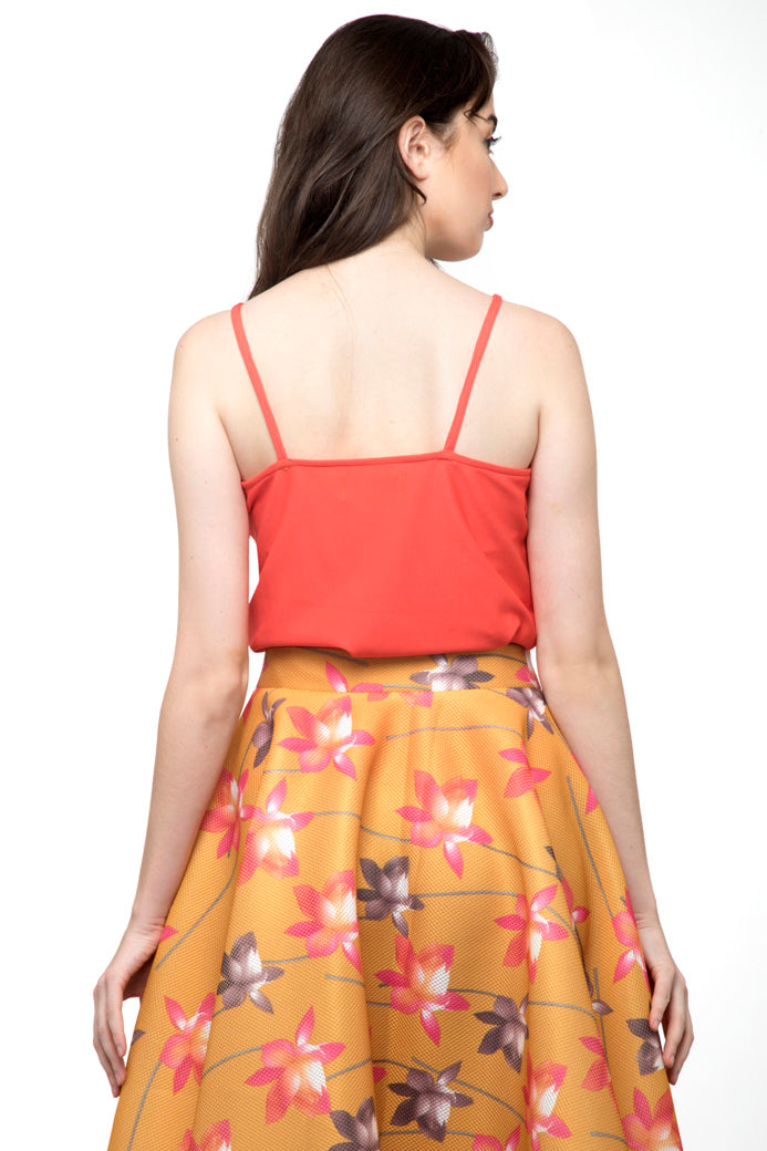 Top for high Waist Pleated Elegant Skirt