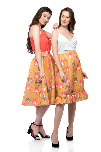 Top for high Waist Pleated Elegant Skirt