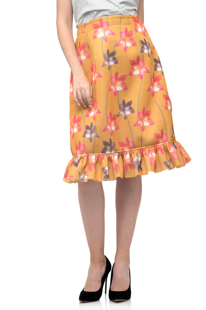 Floral midi skirt