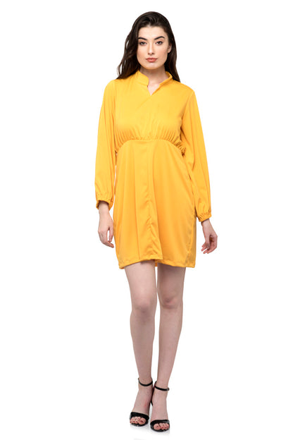 Full Sleeve Plain Romper Dress