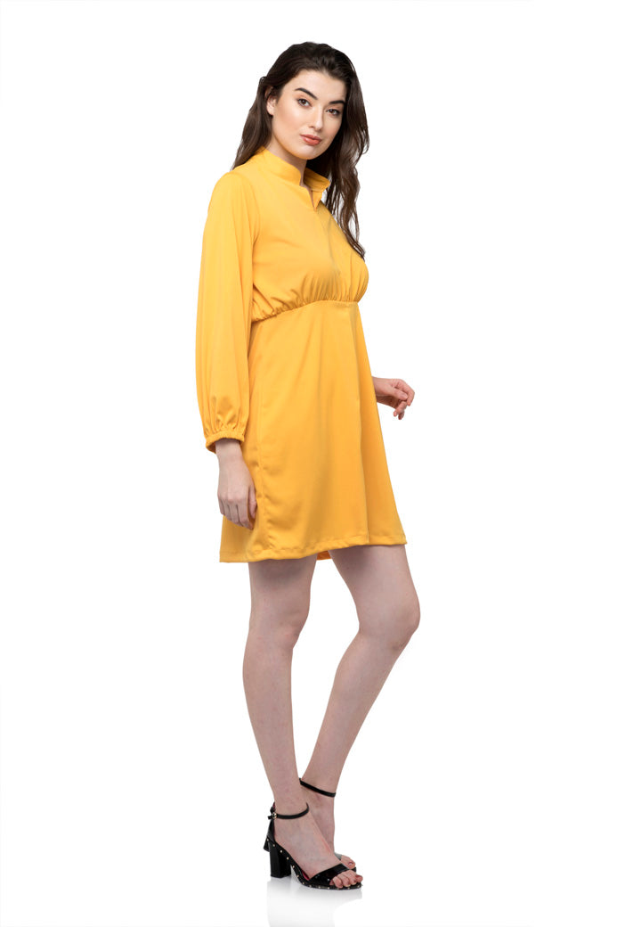 Full Sleeve Plain Romper Dress