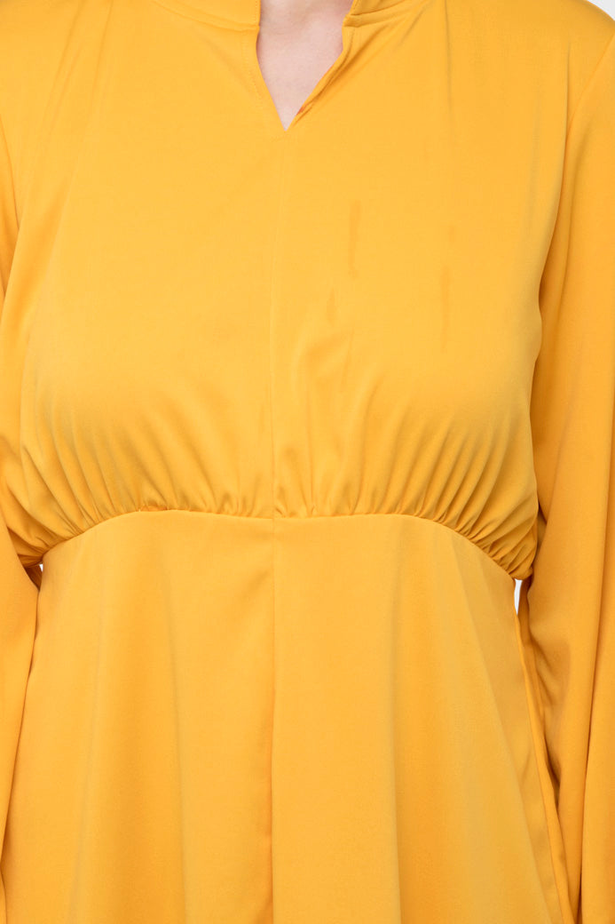 Full Sleeve Plain Romper Dress