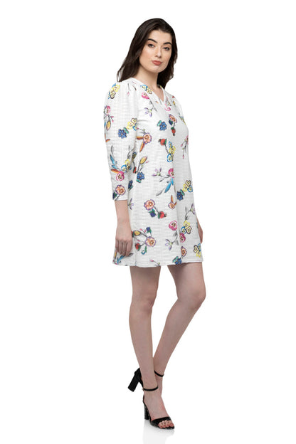V-Neck Full Sleeve Tunic Dress