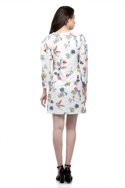V-Neck Full Sleeve Tunic Dress