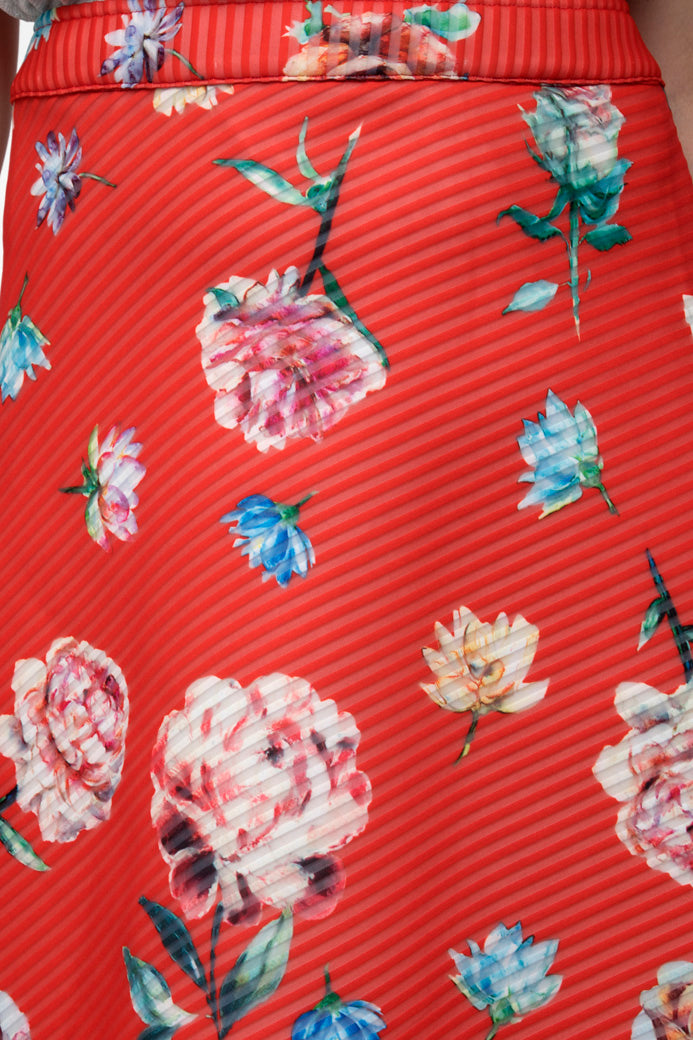 Simple Flowers Printed Skirt