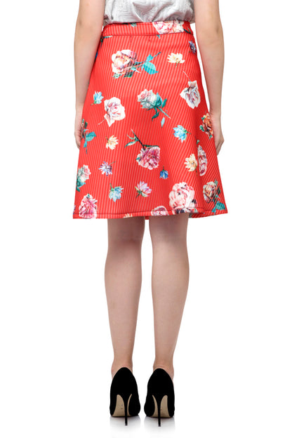 Simple Flowers Printed Skirt