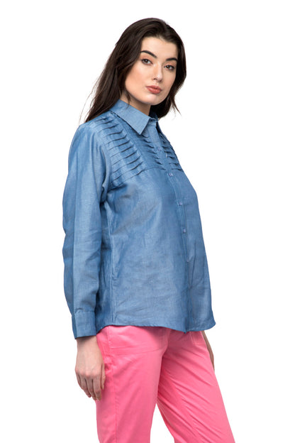 Full Sleeve Light Denim blue Shirt