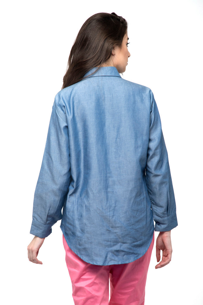 Full Sleeve Light Denim blue Shirt