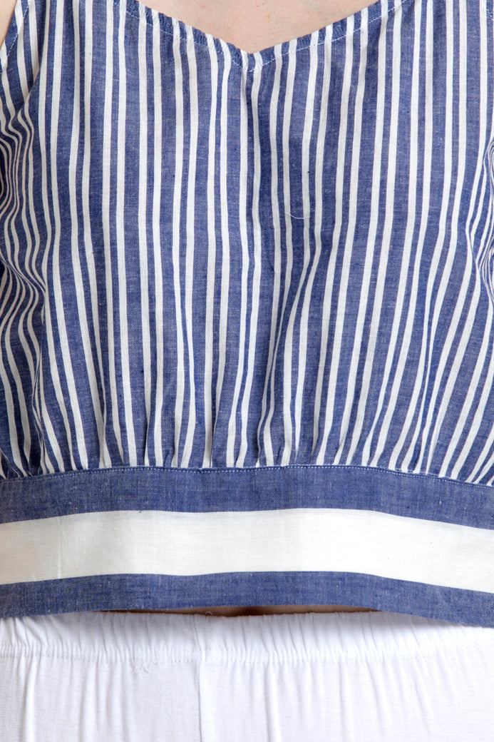 Spaghetti Strap Crop Top in Organic Cotton Fabric