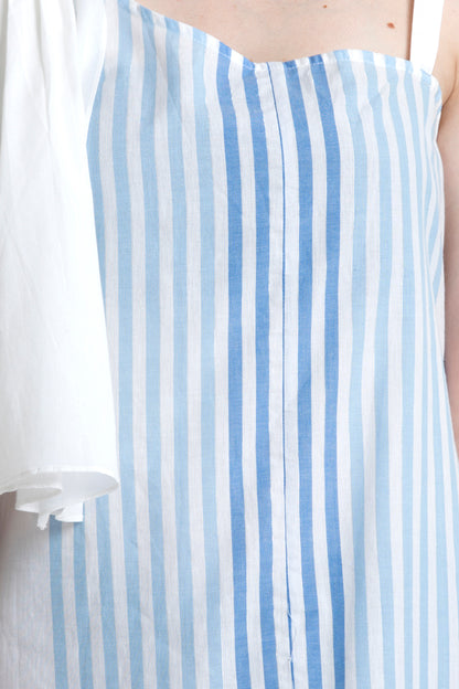 One Shoulder Ruffle Drape Top in Organic Cotton