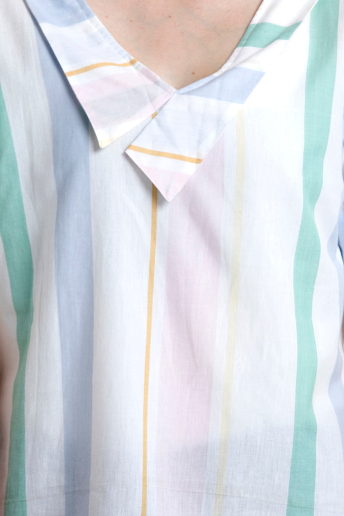 Multi Stripe V Neck Top