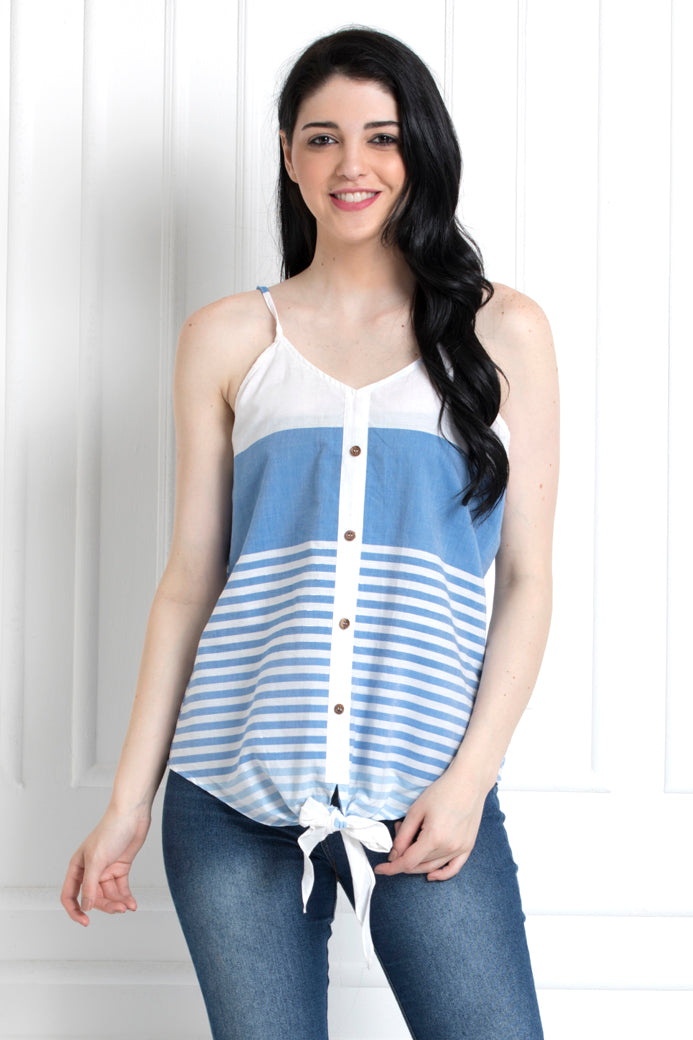Spaghetti Strap Top with Front Knot