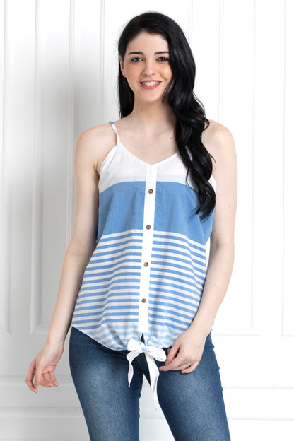 Spaghetti Strap Top with Front Knot