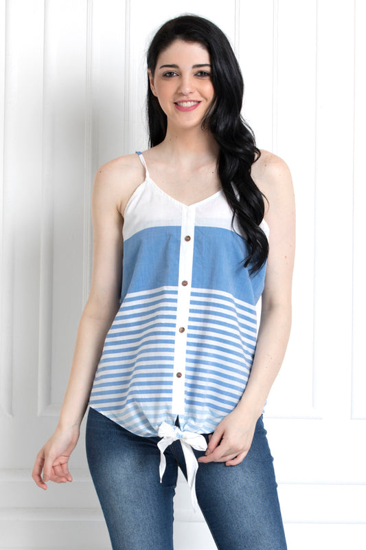 Spaghetti Strap Top with Front Knot