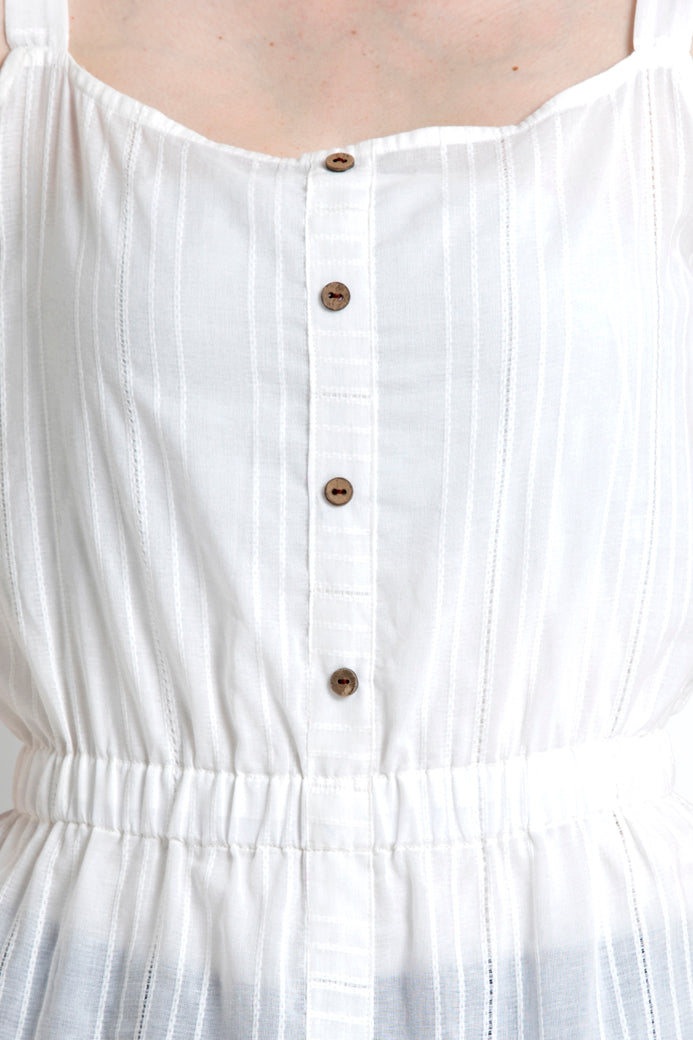 Spaghetti Style Cinched Waist Top in 100% Cotton