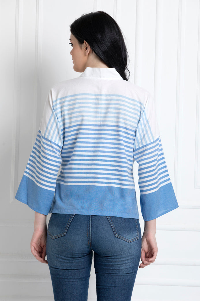 Full Sleeved Overlap Wrap Top