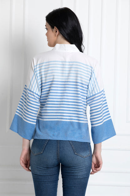Full Sleeved Overlap Wrap Top