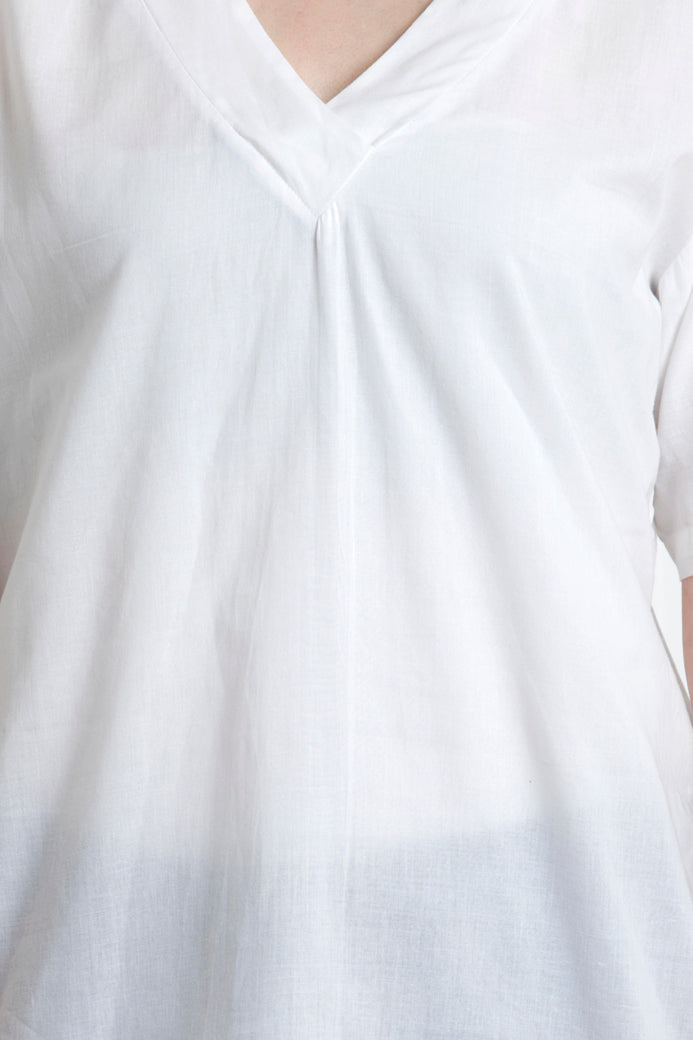 V-Neck Top with Short Sleeves