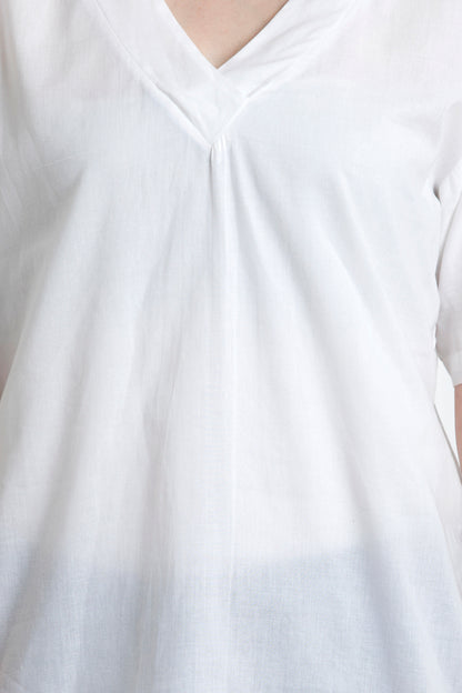 V-Neck Top with Short Sleeves