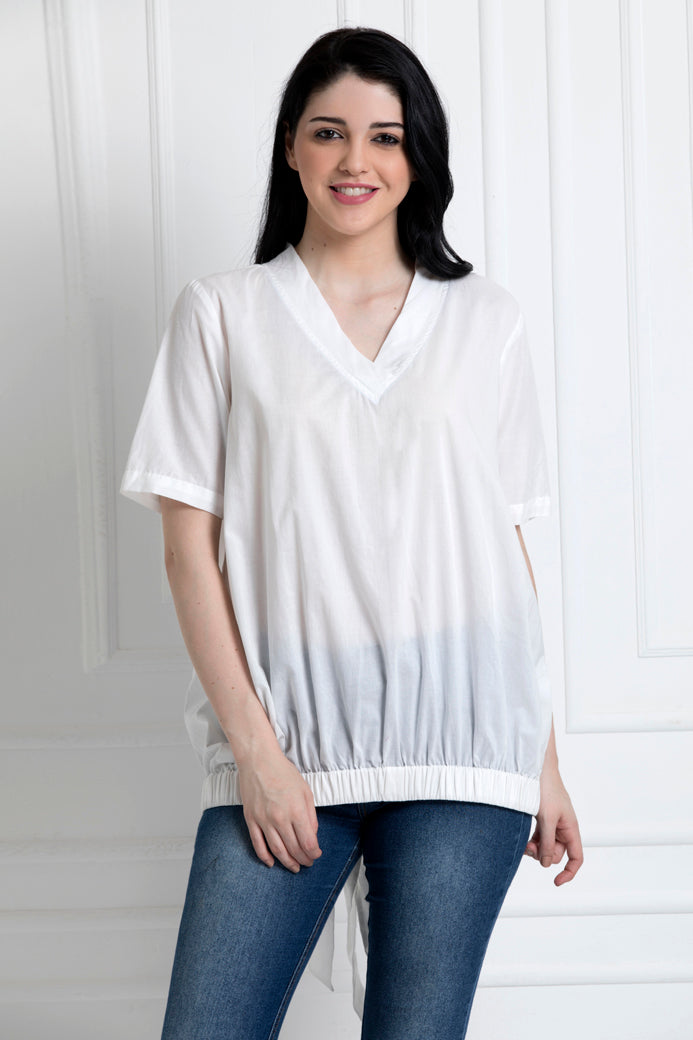 V-Neck Elasticated BottomTop