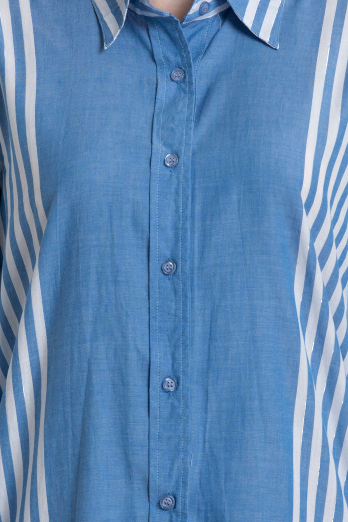 Buttoned Down Shirt Dress In Sustainable Fabric