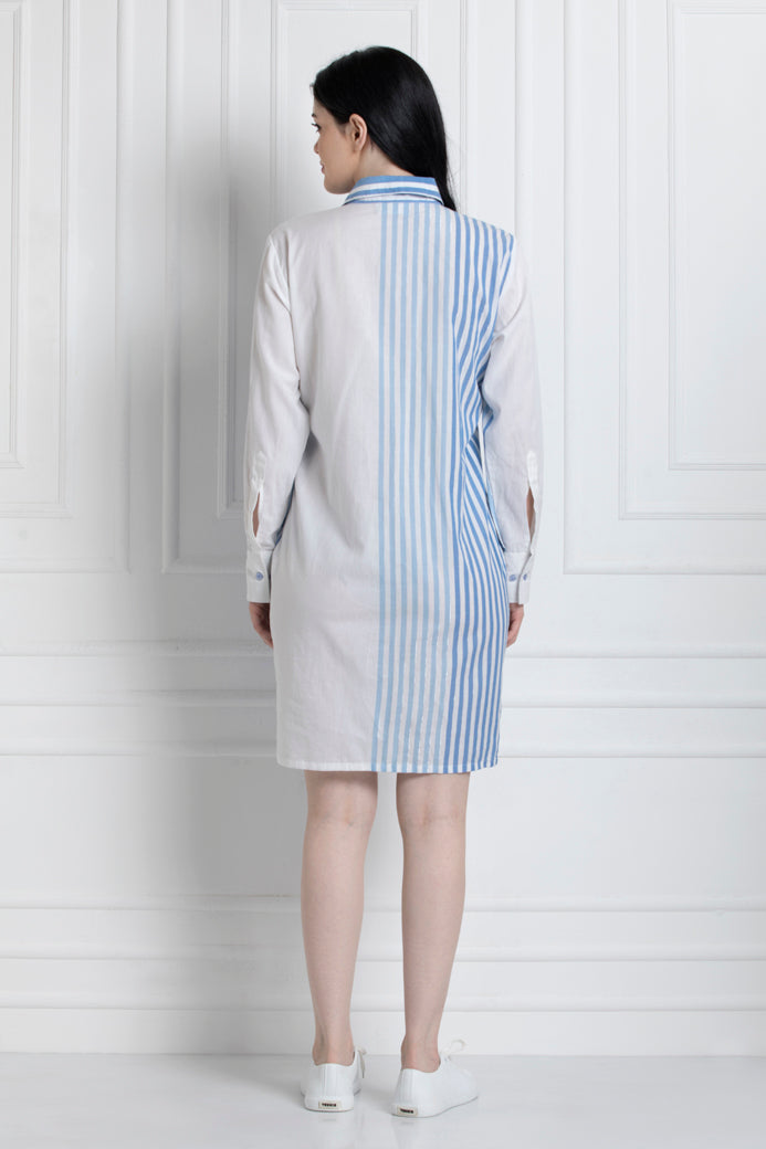 Buttoned Down Shirt Dress In Sustainable Fabric
