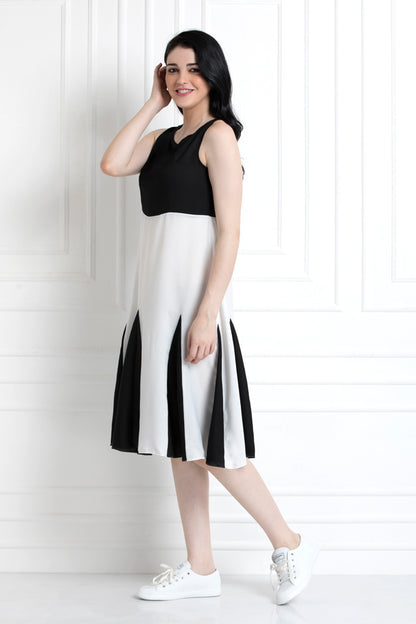 Monochrome Multiple Panel Dress