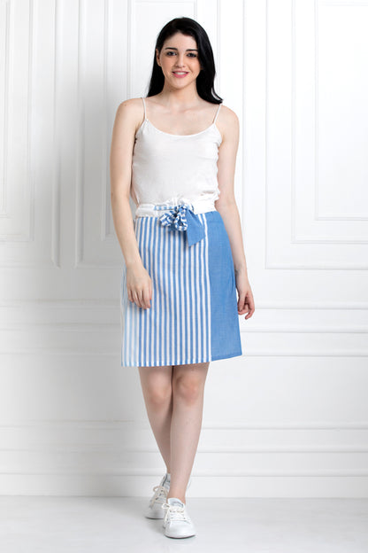 Paper Bag, A-Line Skirt with front Tie Up