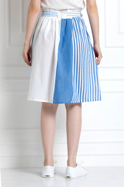 A-Line Skirt, Paper Bag Waist Skirt with front Tie Up