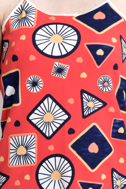 Spaghetti Top & Pajamas In Ditsy Print