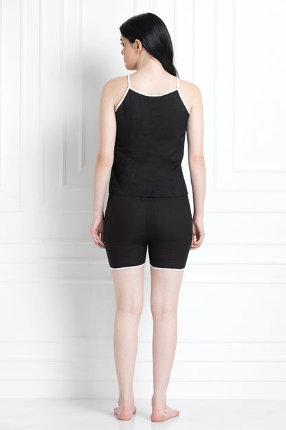 Spaghetti & Shorts In Organic Cotton. Perfect for That Super Comfortable Feel