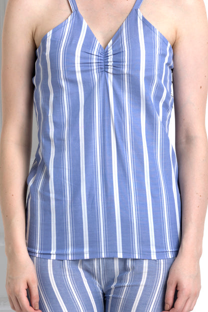 Check Spaghetti Top With Pyjamas. Keep Lounging The Entire Day In These Super Soft Pieces