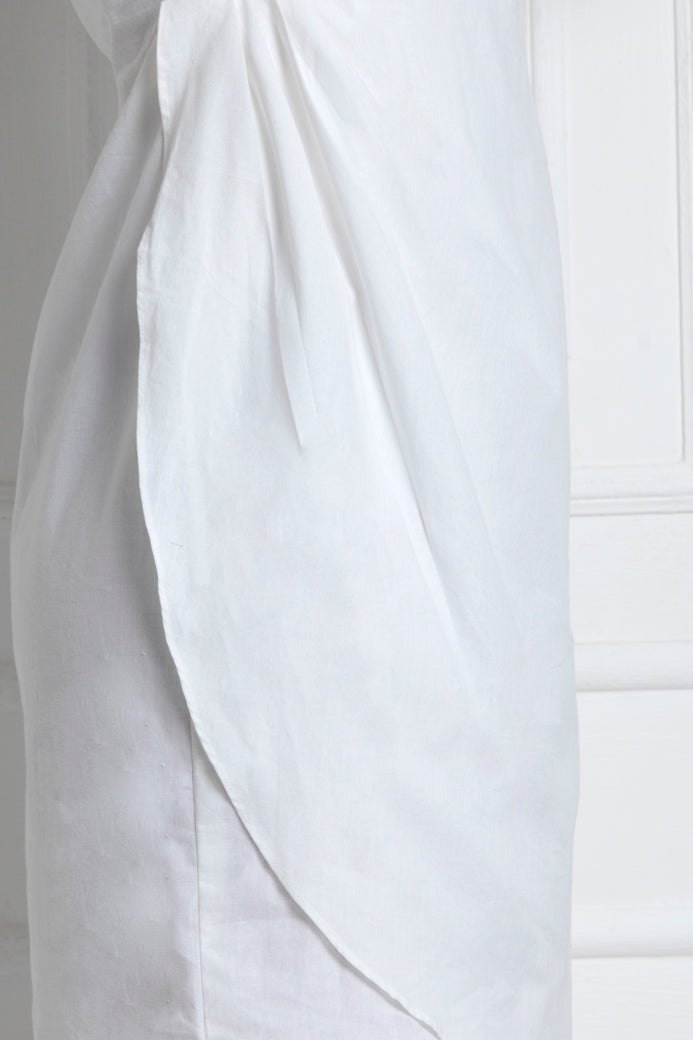 Collared Shirt Dress With Below The Waist Ruching